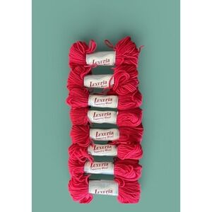Luxuria 100% Wool Tapestry Worsted Yarn 8 Skeins Color 5032 Lot 2 Strawberry VTG